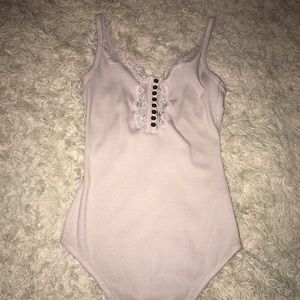 Abercrombie Light Pink Lace Bodysuit
